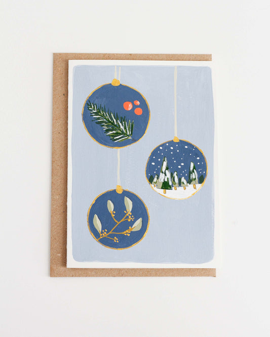 HOLIDAY ORNAMENTS 1 - Original Painting/Card