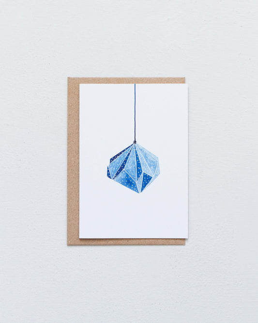 ORIGAMI ORNAMENT - Blue on White