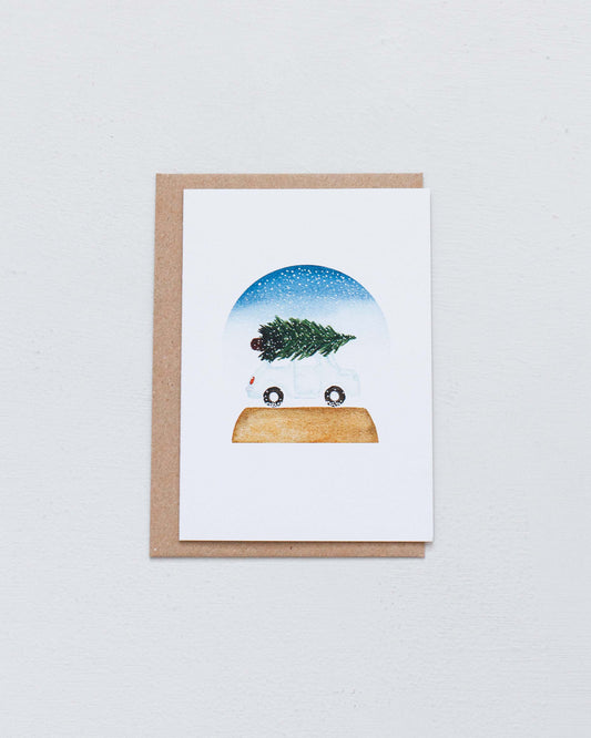 SNOW GLOBE - CAR & CHRISTMAS TREE