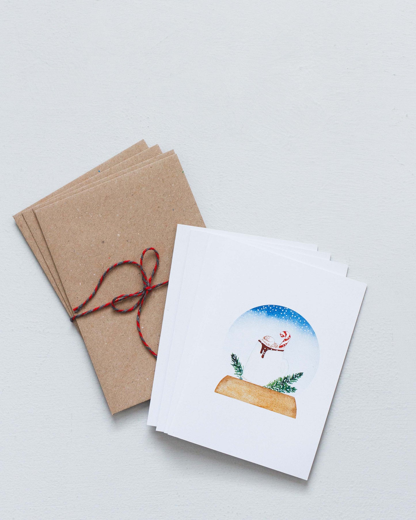 SNOW GLOBES - FESTIVE FOOD HOLIDAY CARDS