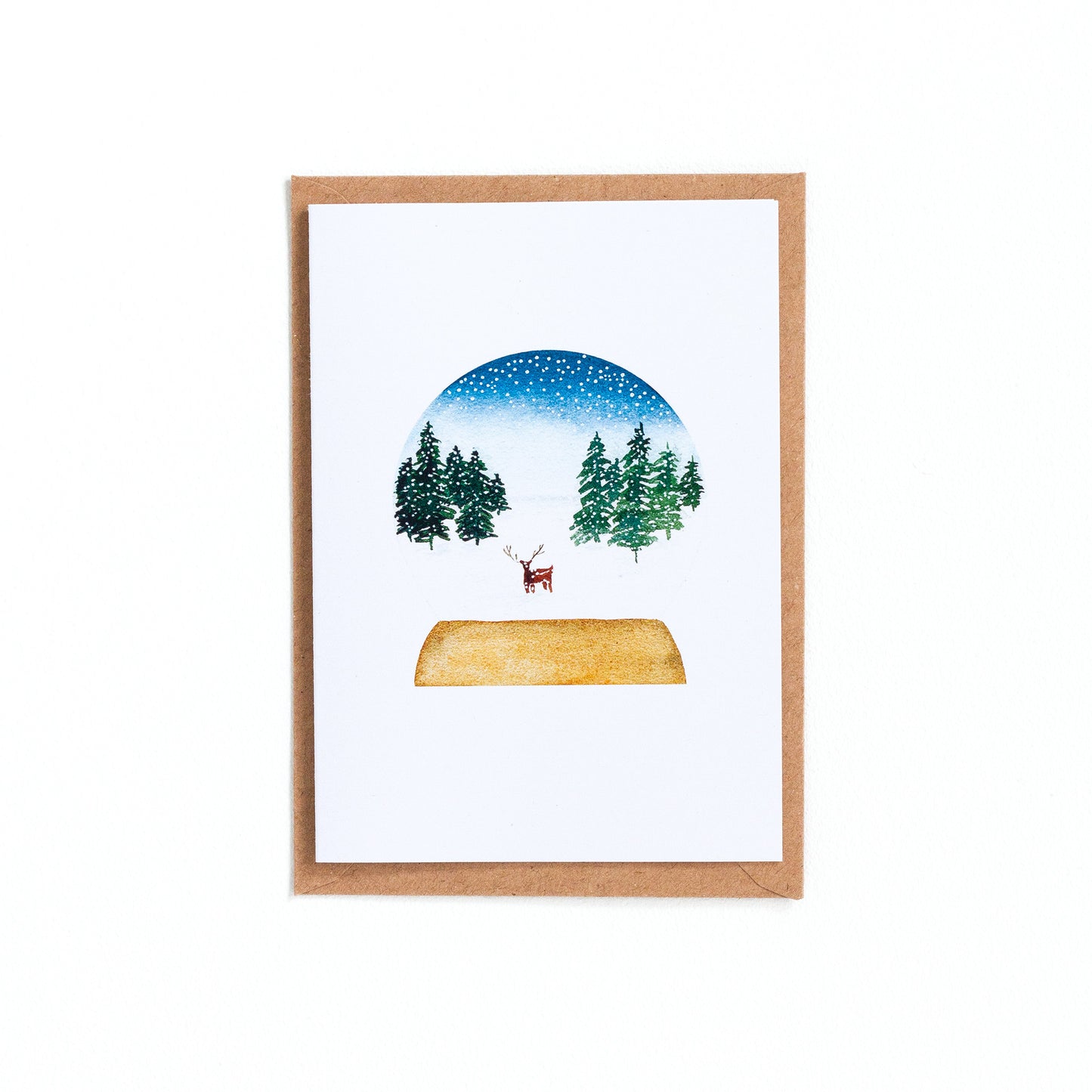 SNOW GLOBE - DEER IN THE SNOW