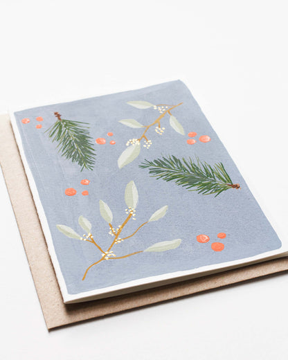 HOLIDAY FOLIAGE - Original Painting/Card