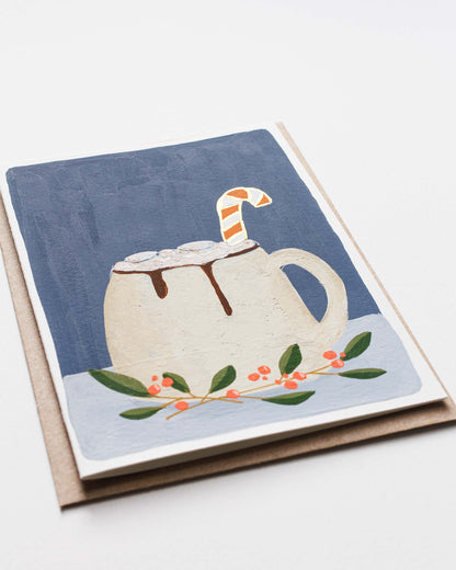 FESTIVE HOT CHOCOLATE - Original Painting/Card