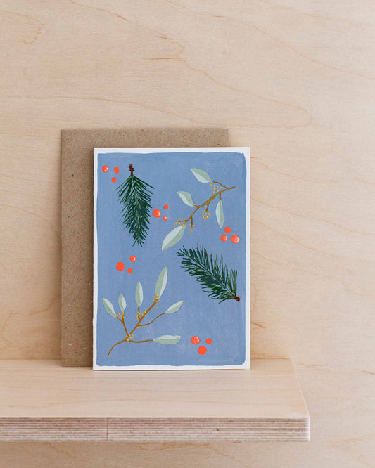 HOLIDAY FOLIAGE - Original Painting/Card