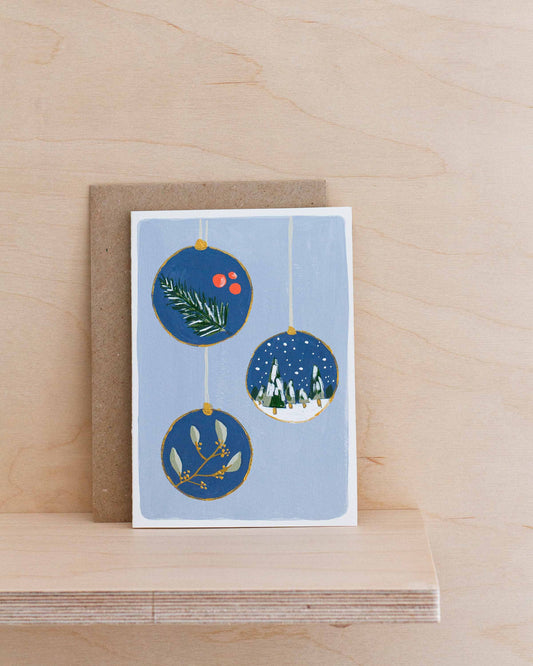 HOLIDAY ORNAMENTS 1 - Original Painting/Card