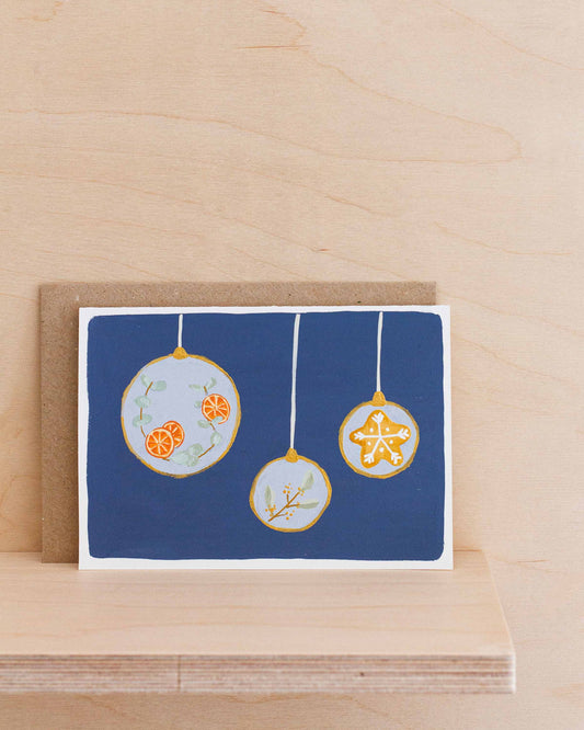 HOLIDAY ORNAMENTS 2 - Original Painting/Card