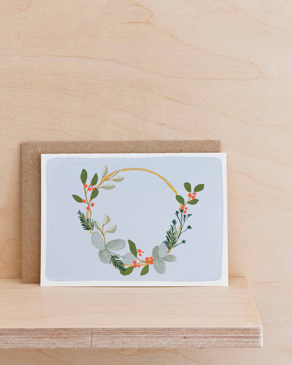 HOLIDAY WREATH - Original Painting/Card