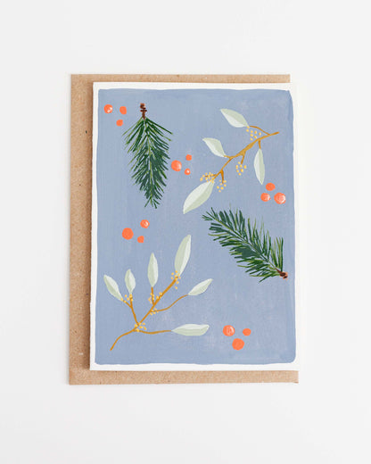 HOLIDAY FOLIAGE - Original Painting/Card