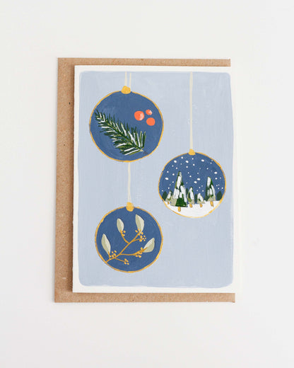 HOLIDAY ORNAMENTS 1 - Original Painting/Card