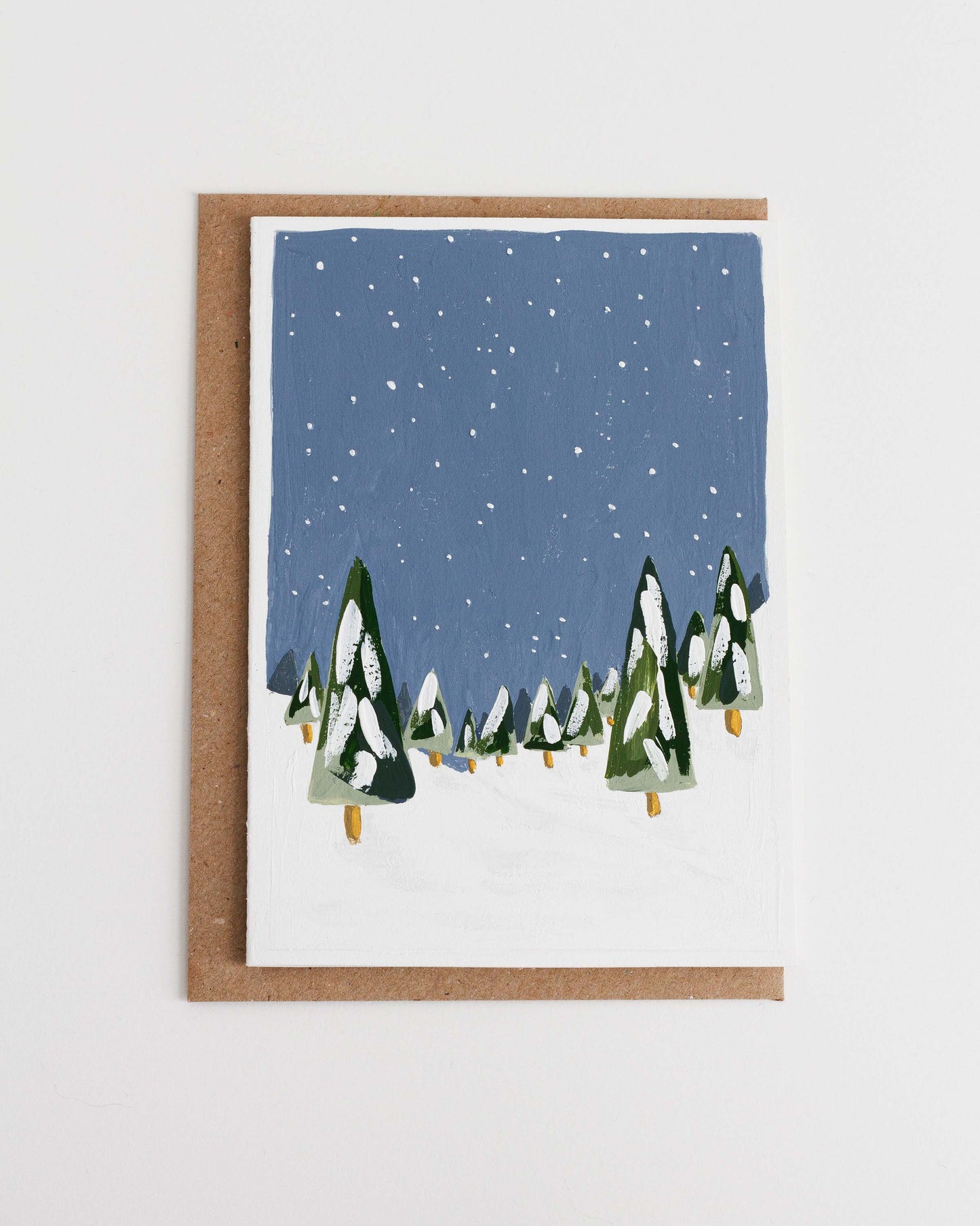 SNOWY FOREST - Original Painting/Card