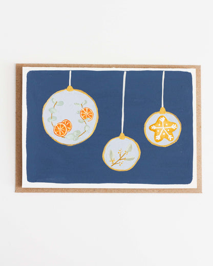 HOLIDAY ORNAMENTS 2 - Original Painting/Card