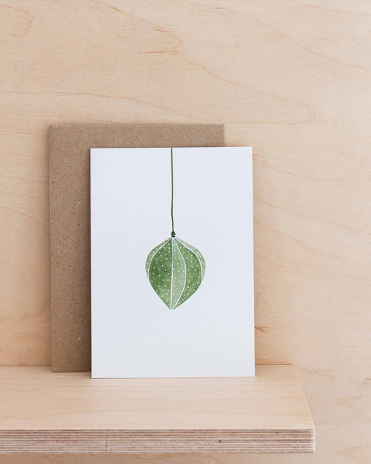 ORIGAMI ORNAMENT - Green on White