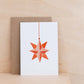 ORIGAMI ORNAMENT - Red on White