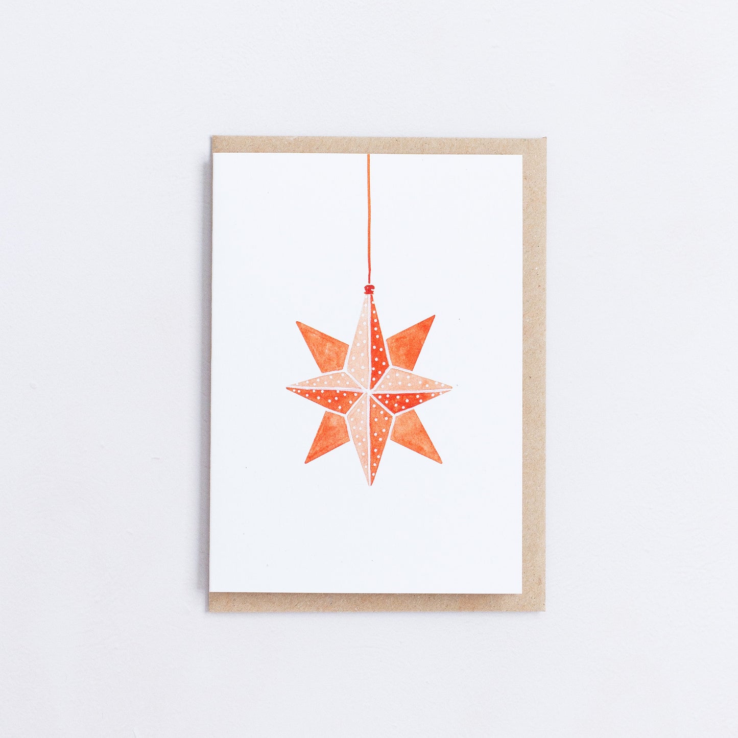 ORIGAMI ORNAMENT - Red on White