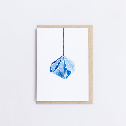 ORIGAMI ORNAMENT - Blue on White