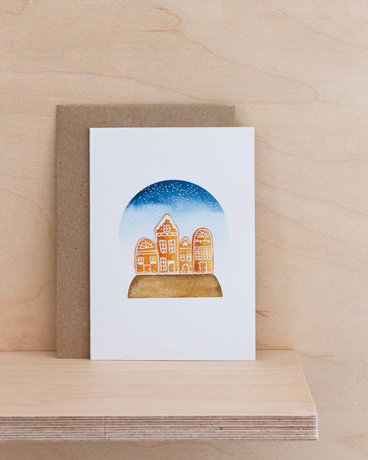 SNOW GLOBE - GINGERBREAD HOUSES