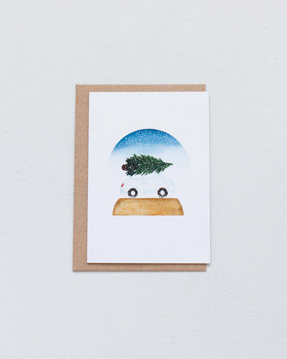 SNOW GLOBE - CAR & CHRISTMAS TREE