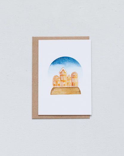 SNOW GLOBE - GINGERBREAD HOUSES