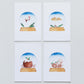 SNOW GLOBES - FESTIVE FOOD HOLIDAY CARDS
