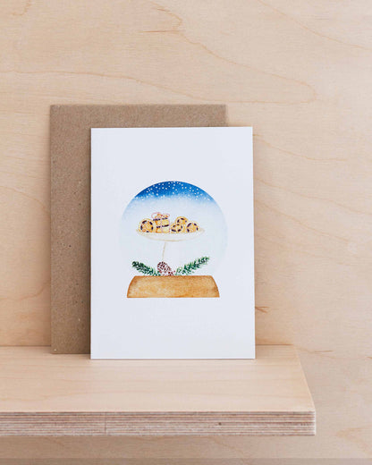 SNOW GLOBES - FESTIVE FOOD HOLIDAY CARDS
