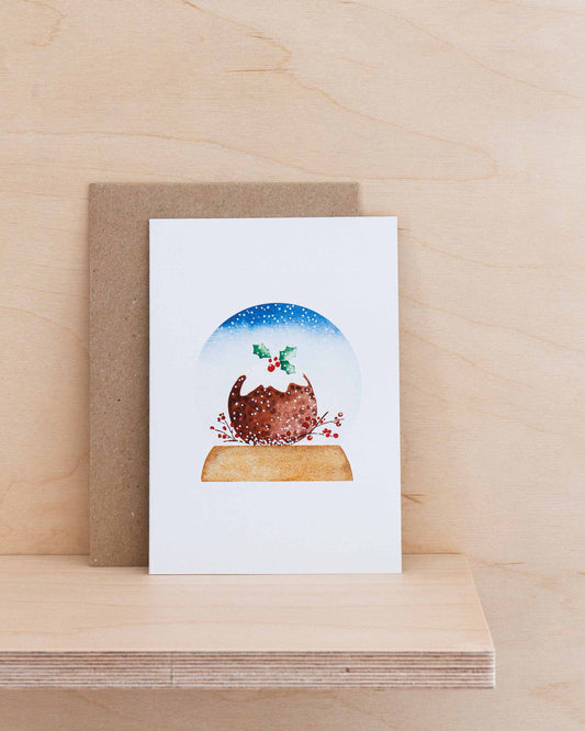 SNOW GLOBE - CHRISTMAS PUDDING