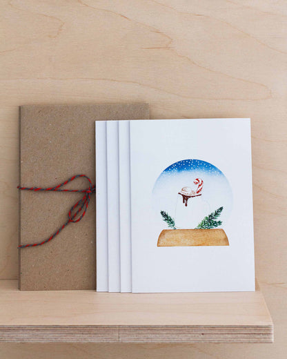 SNOW GLOBES - FESTIVE FOOD HOLIDAY CARDS