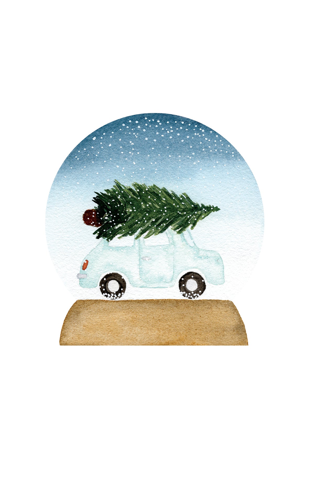 SNOW GLOBE - CAR & CHRISTMAS TREE